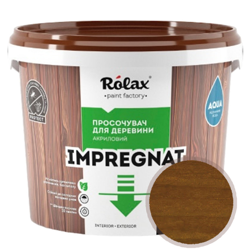 Пропитка импрегнат для древесины Rolax Impregnat № 208 каштан 3 л