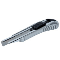 Нож строительный SIGMA 18 мм с металлическим корпусом и автоматическим замком (8211021)