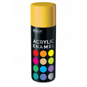 Эмаль аэрозольная акриловая Biodur Acrylic RAL 1023 желтая глянцевая 400 мл