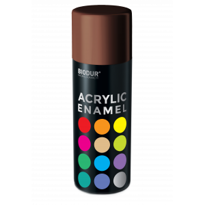 Эмаль аэрозольная акриловая Biodur Acrylic RAL 8017 темно-коричневая глянцевая 400 мл