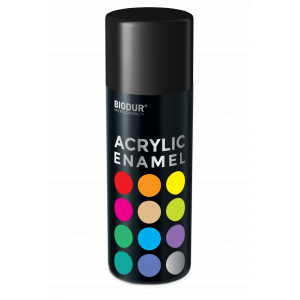 Эмаль аэрозольная акриловая Biodur Acrylic RAL 9005 чёрная глянцевая 400 мл