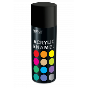 Эмаль аэрозольная акриловая Biodur Acrylic RAL 9005 чёрная матовая 400 мл