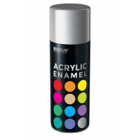 Эмаль аэрозольная акриловая Biodur Acrylic RAL 9006 серебристая глянцевая 400 мл