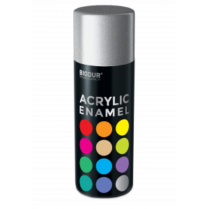 Эмаль аэрозольная акриловая Biodur Acrylic RAL 9006 серебристая глянцевая 400 мл
