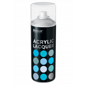 Лак акриловый аэрозольный Biodur Acrylic бесцветный глянцевый 400 мл