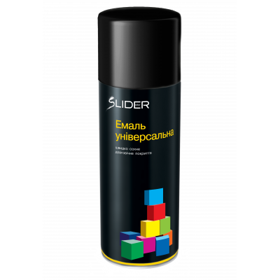 Емаль аерозольна SLIDER RAL 9005 чорна глянець 400 мл