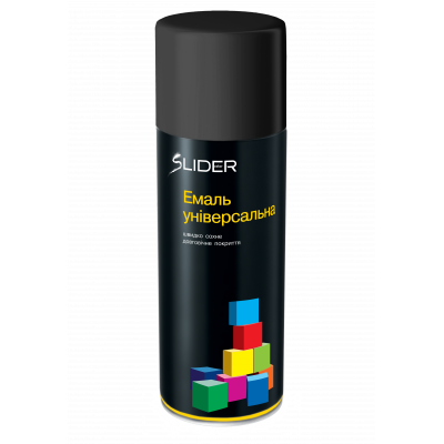 Емаль аерозольна SLIDER RAL 9005 чорна мат 400 мл