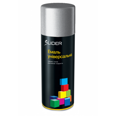 Емаль аерозольна SLIDER RAL 9006 срібляста глянець 400 мл