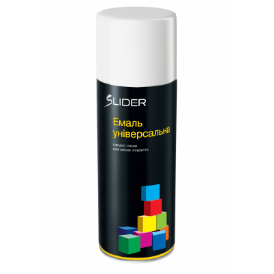 Емаль аерозольна SLIDER RAL 9010 біла глянець 400 мл