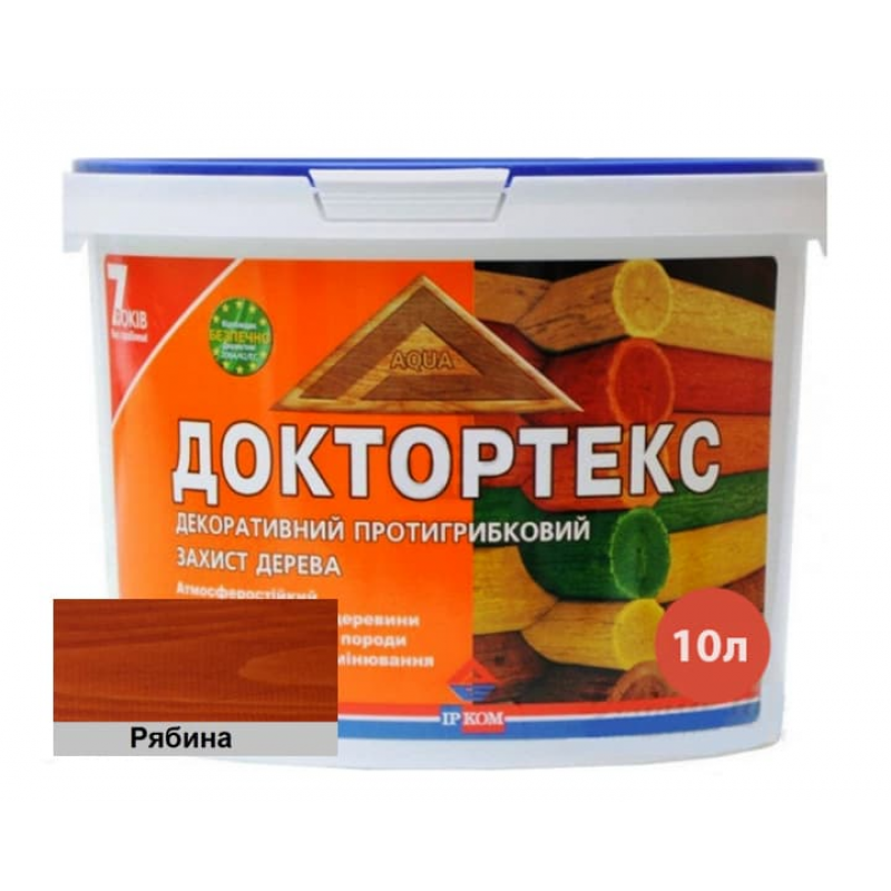 Лазурь-лак антисептический Доктортекс IPKOM IP-013 рябина