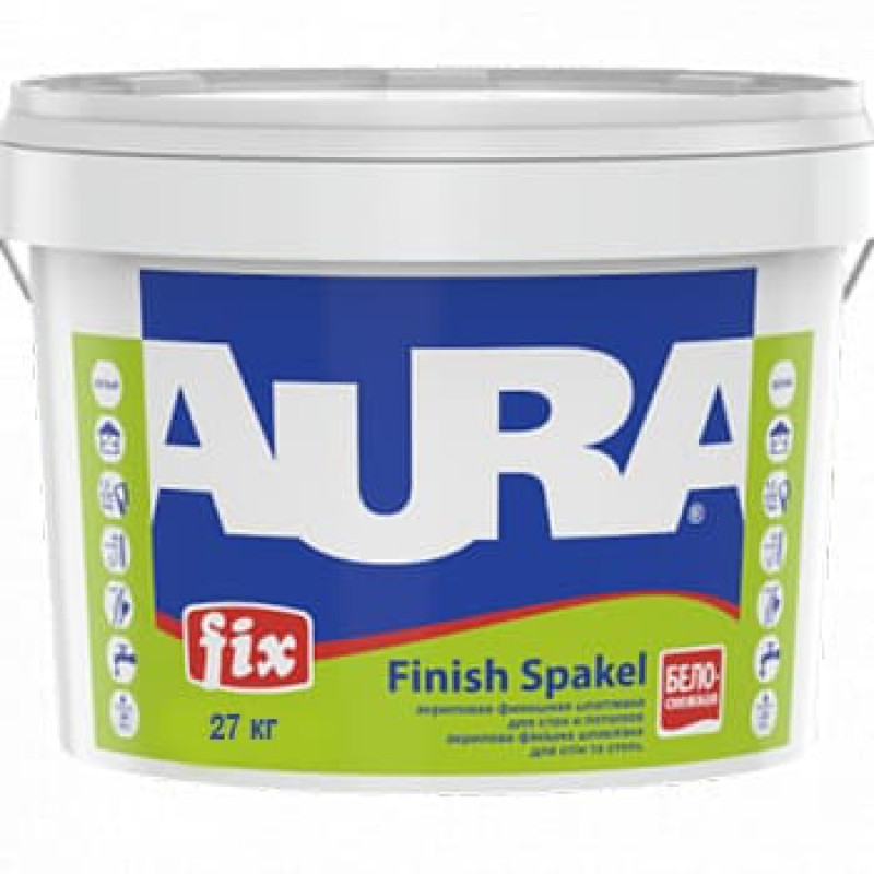 Акрилова фінішна шпатлівка Aura Fix Finish Shpackel 27 кг