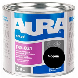 Грунтовка антикорозійна алкідна AURA ГФ-021 чорна