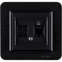 Розетка компʼютерна Cat6 ARVIA Lavin чорний (21 25 4007 247)