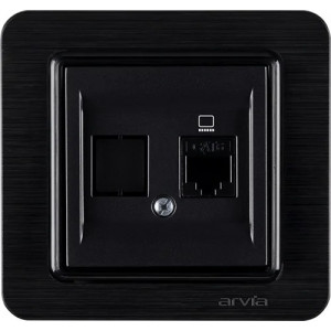 Розетка компʼютерна Cat6 ARVIA Lavin чорний (21 25 4007 247)