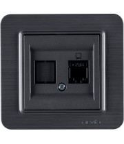 Розетка компьютерная Cat6 ARVIA Lavin дымчатый (21 27 4004 247)