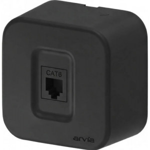Розетка компʼютерна Cat6 ARVIA Aria зовнішній чорний (25 21 1000 247)