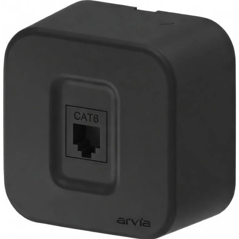 Розетка компʼютерна Cat6 ARVIA Aria зовнішній чорний (25 21 1000 247)
