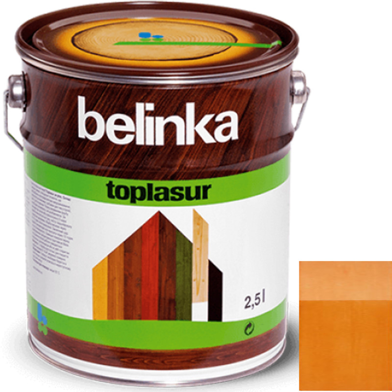 Краска-лазурь для дерева Belinka TopLasur № 14 лиственница полуглянец 2,5 л