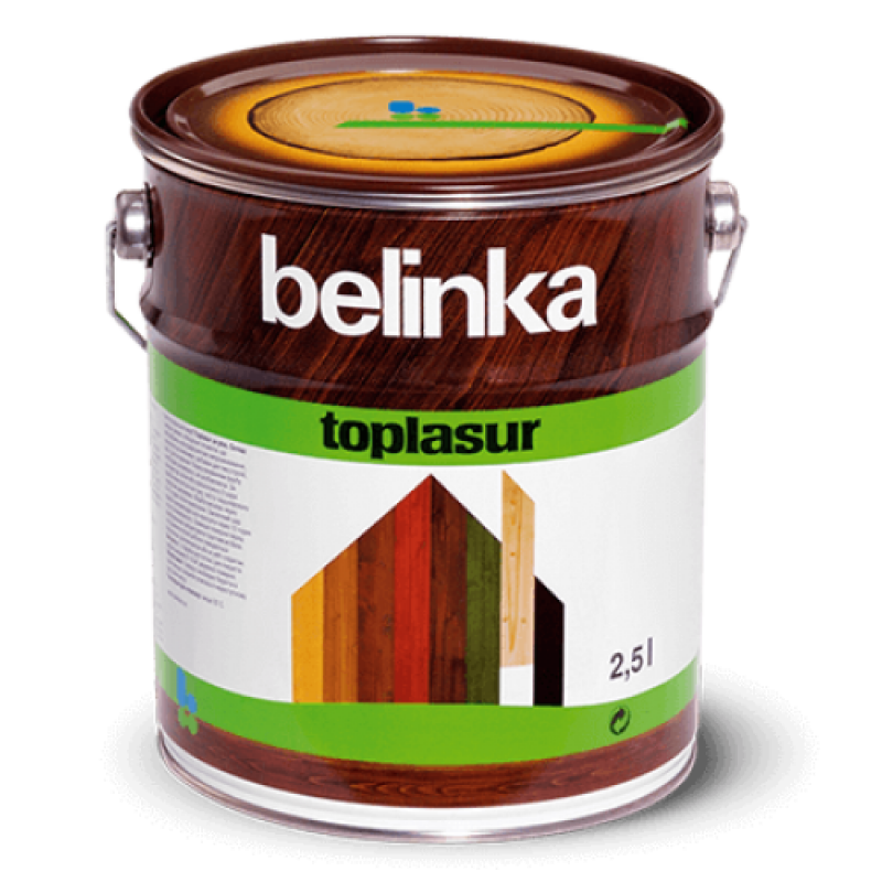 Краска-лазурь для дерева Belinka TopLasur № 12 бесцветная полуглянец 2,5 л