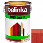 Краска-лазурь для дерева Belinka TopLasur № 18 красная полуглянец 1 л 2,5 л 5 л  10 л