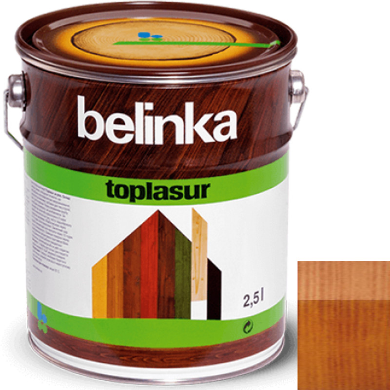 Краска-лазурь для дерева Belinka TopLasur № 16 орех полуглянец 2,5 л