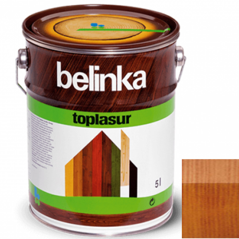 Краска-лазурь для дерева Belinka TopLasur № 16 орех полуглянец 5 л 