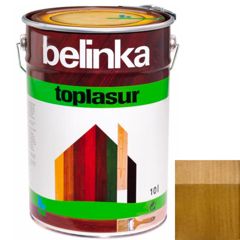 Краска-лазурь для дерева Belinka TopLasur № 27 олива полуглянец 10 л