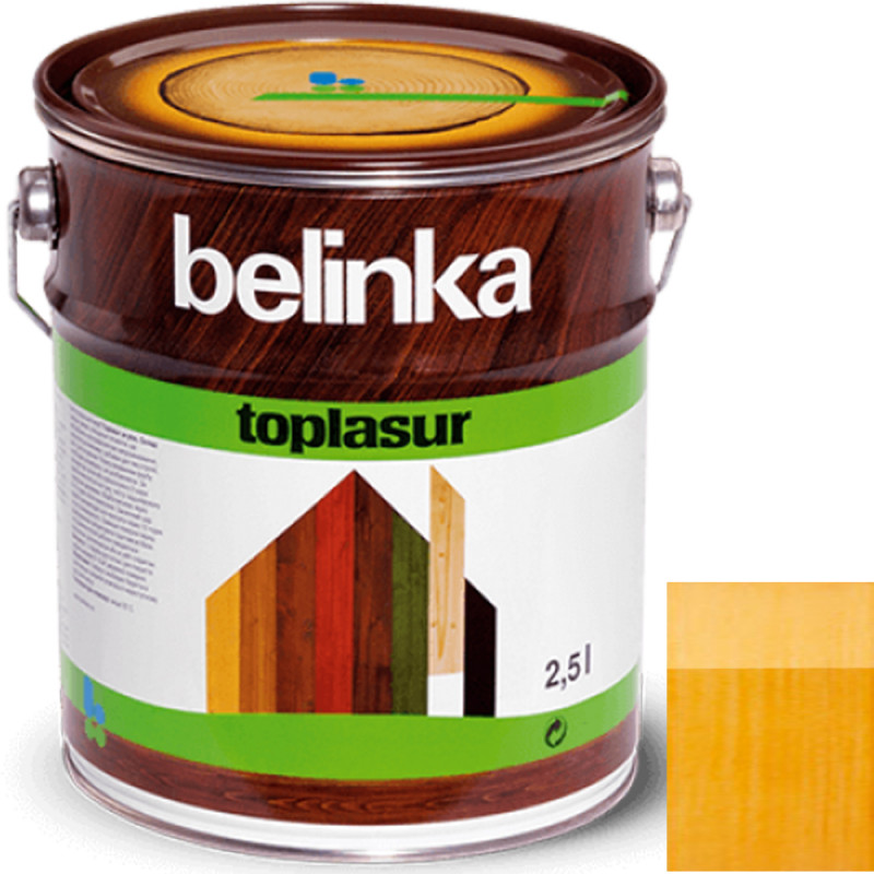 Краска-лазурь для дерева Belinka TopLasur № 25 пиния полуглянец 2,5 л