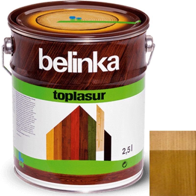 Краска-лазурь для дерева Belinka TopLasur № 27 олива полуглянец 2,5 л