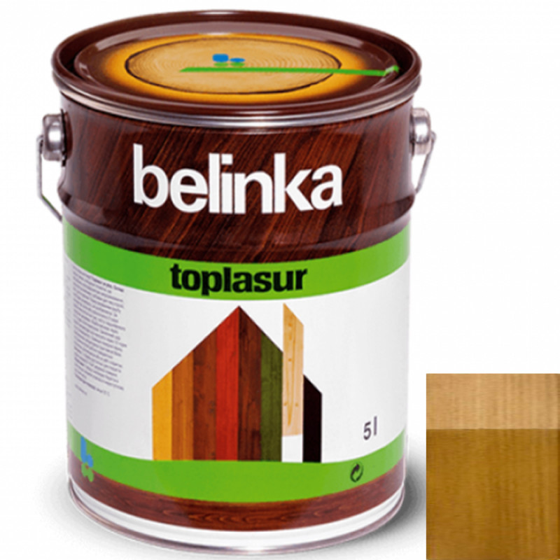Краска-лазурь для дерева Belinka TopLasur № 27 олива полуглянец 5 л 