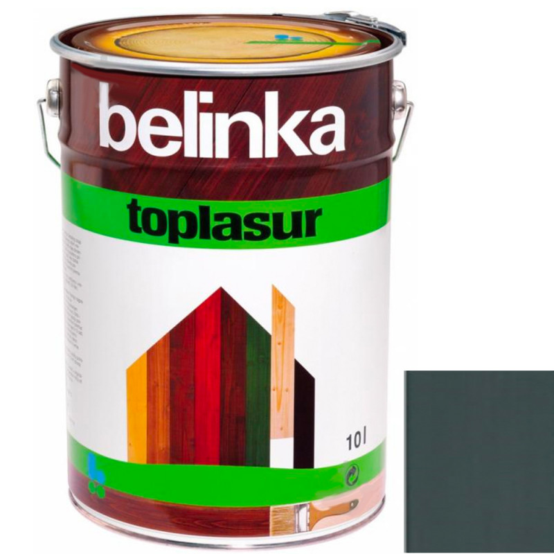 Краска-лазурь для дерева Belinka TopLasur № 30 платиново-серый полуглянец 10 л