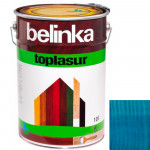 Краска-лазурь для дерева Belinka TopLasur № 72 санториново-синий полуглянец 1 л 2,5 л 5 л  10 л