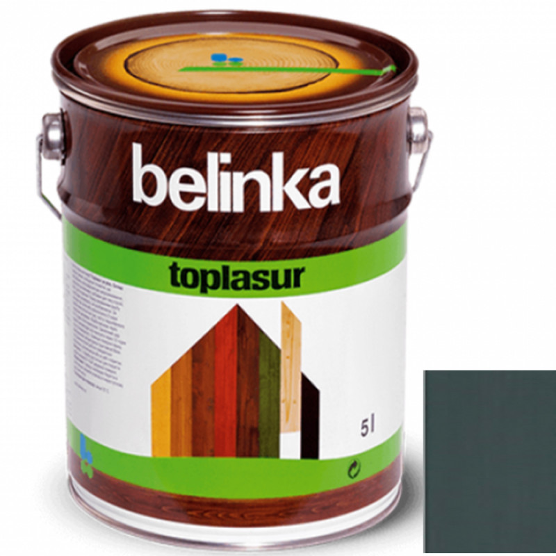 Краска-лазурь для дерева Belinka TopLasur № 30 платиново-серый полуглянец 5 л 
