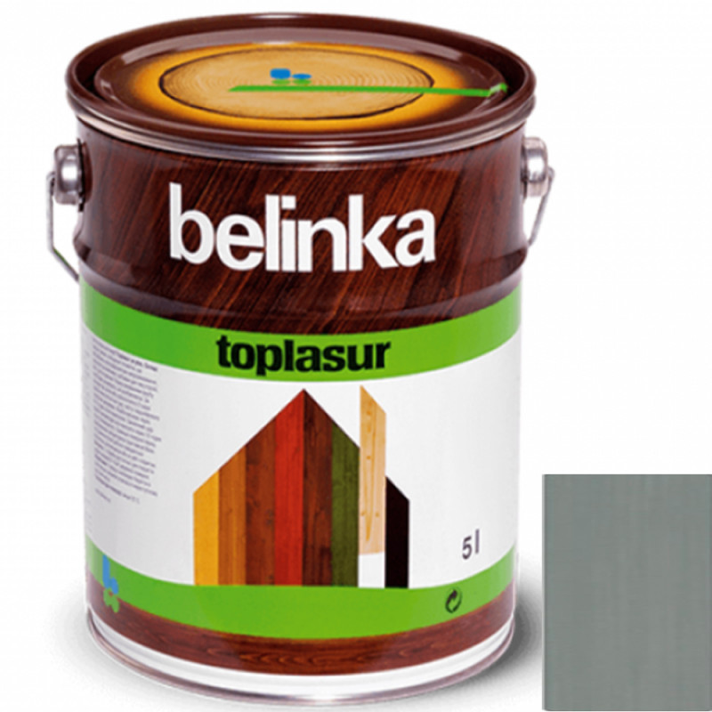 Краска-лазурь для дерева Belinka TopLasur № 31 графитно-серый полуглянец 5 л 