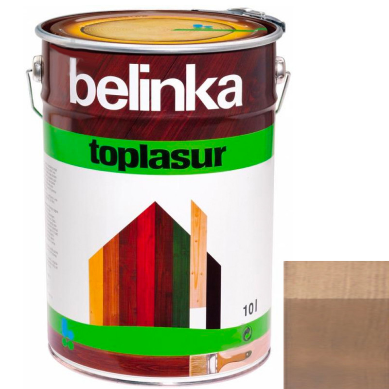 Краска-лазурь для дерева Belinka TopLasur № 28 старая древесина полуглянец 10 л