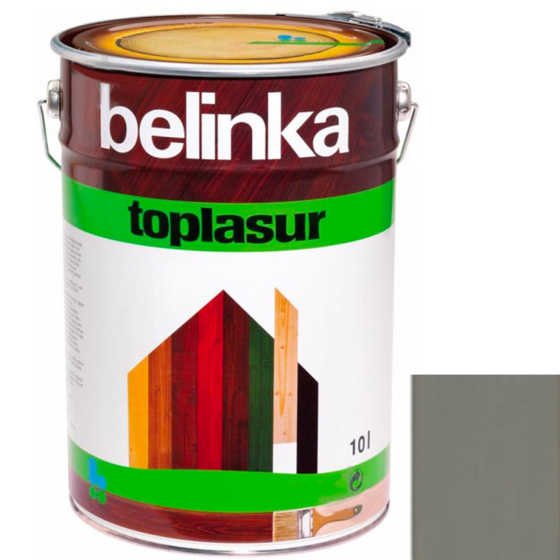 Краска-лазурь для дерева Belinka TopLasur № 29 каменно-серый полуглянец 10 л