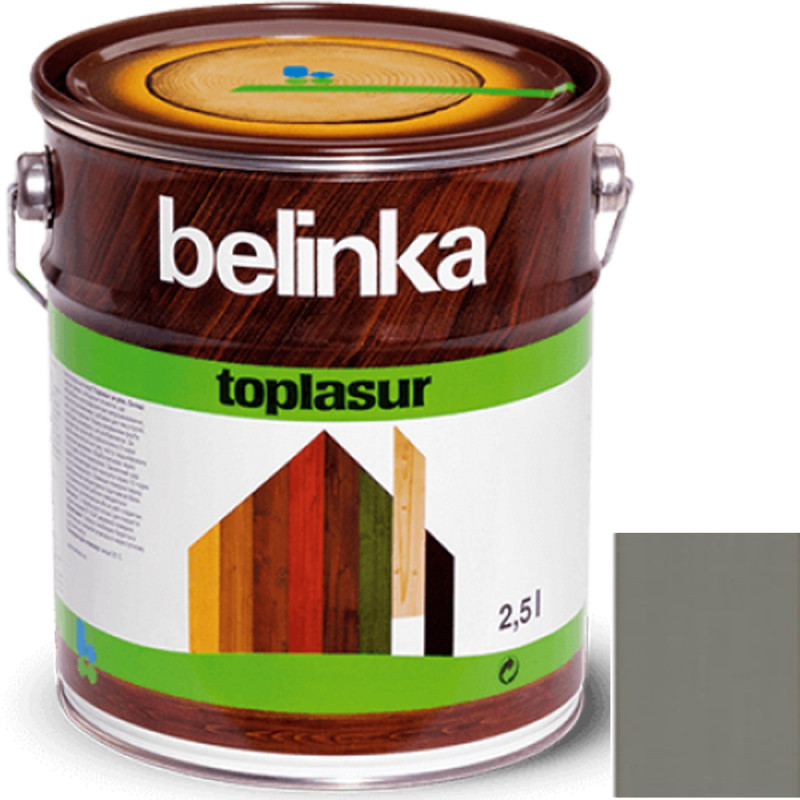 Краска-лазурь для дерева Belinka TopLasur № 29 каменно-серый полуглянец 2,5 л