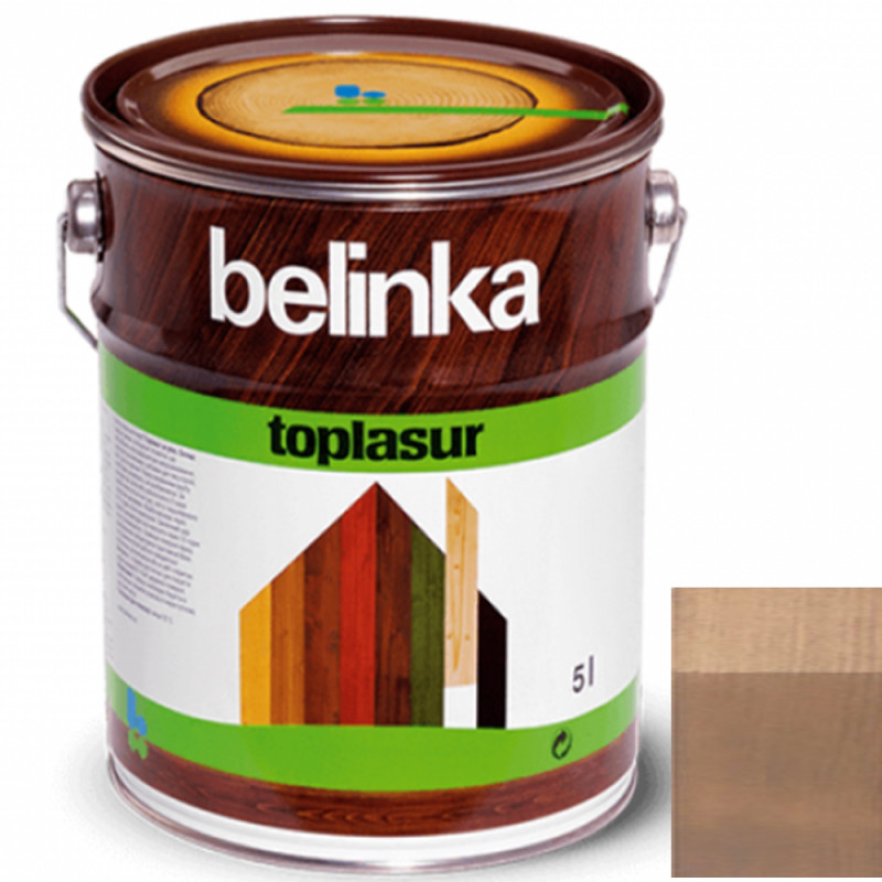 Краска-лазурь для дерева Belinka TopLasur № 28 старая древесина полуглянец 5 л 