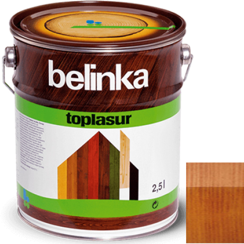 Краска-лазурь для дерева Belinka TopLasur № 17 тик полуглянец 2,5 л