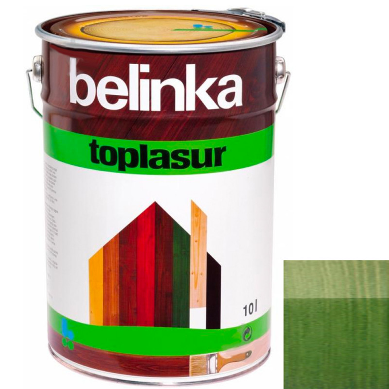 Фарба-лазур для дерева Belinka TopLasur № 19 зелена напівглянець 10 л