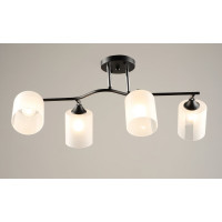 Люстра стельова на 4 плафони VALESO K2316/4, чорний/хром (E27)