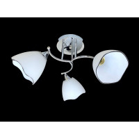 Люстра стельова на 3 прозорі плафони 9823E/3 Хром