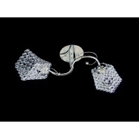 Люстра стельова на 2 плафони VALESO E27 Хром Метал Скло 9337B/2