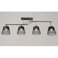 Потолочная люстра VALESO K2324/4 на 4 плафона, черная с хромом