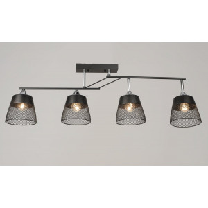 Люстра стельова на 4 плафони VALESO K2324/4 Метал E27 Чорний + Хром