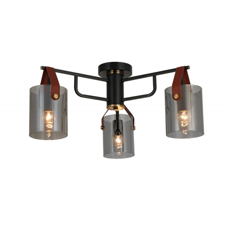 Люстра в стилі лофт на 3 плафони G 321036/3 Copper+Matt black