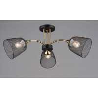 Люстра на три плафони K2293/3 (Чорний+Мідь)