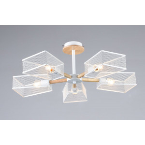 Люстра VALESO B N6687/5 Білий + Дерево