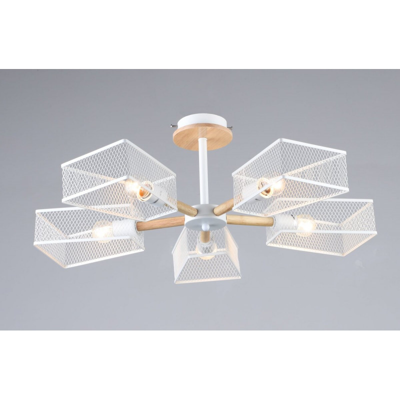 Люстра VALESO B N6687/5 Білий + Дерево