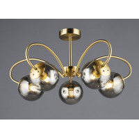 Люстра стельова на 5 плафонів N6609/5 Мідь